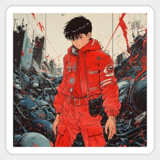 Akira Unleashed: Cyberpunk Masterpiece, Psychic Power Saga, and Fan Art Fusion Sticker